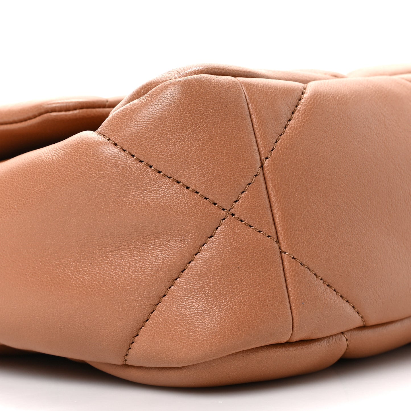 Lambskin Quilted Medium Chanel 19 Flap Light Brown