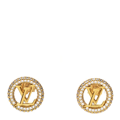 Louis Vuitton Crystal Louise By Night Earrings Gold 1 of 4