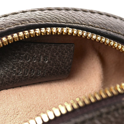 Gucci GG Supreme Monogram Web Mini Ophidia Round Shoulder Bag Brown 7 of 9