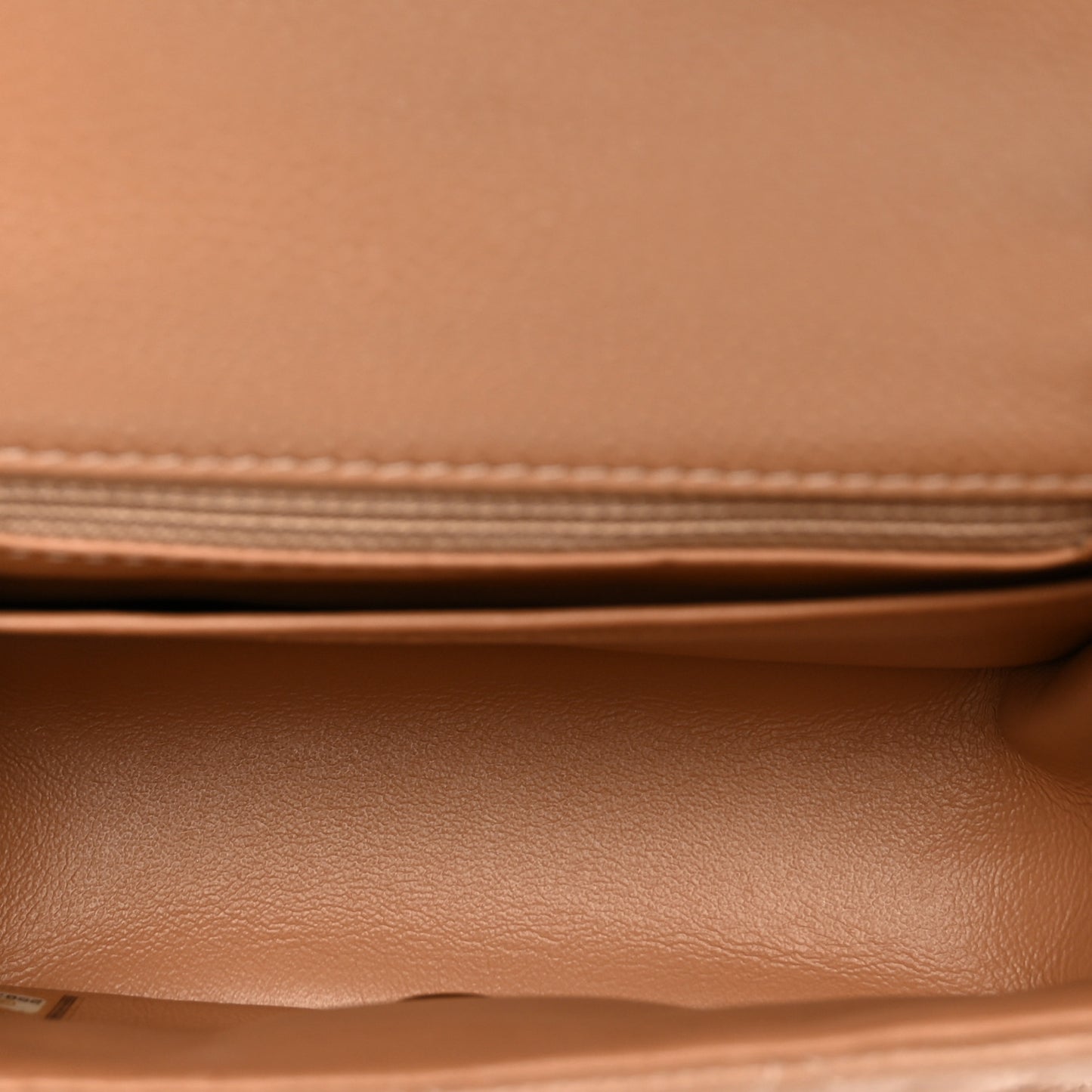 Caviar Quilted Mini Square Flap Beige