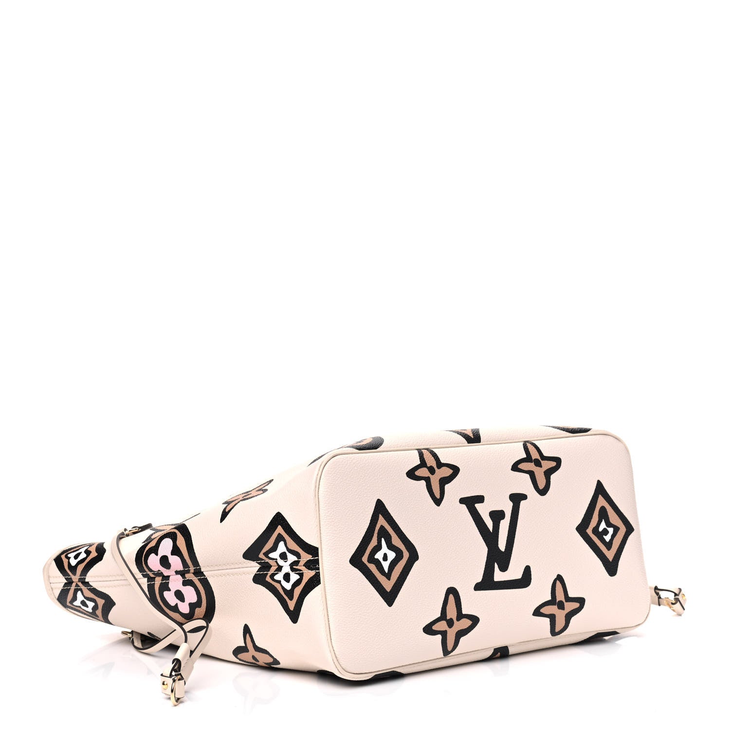 Louis Vuitton Monogram Giant Wild At Heart Neverfull MM Creme 3 of 4
