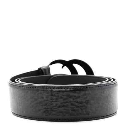 Gucci Azalea Calfskin Enamel Monochrome Double G Belt 100 40 Black 2 of 5