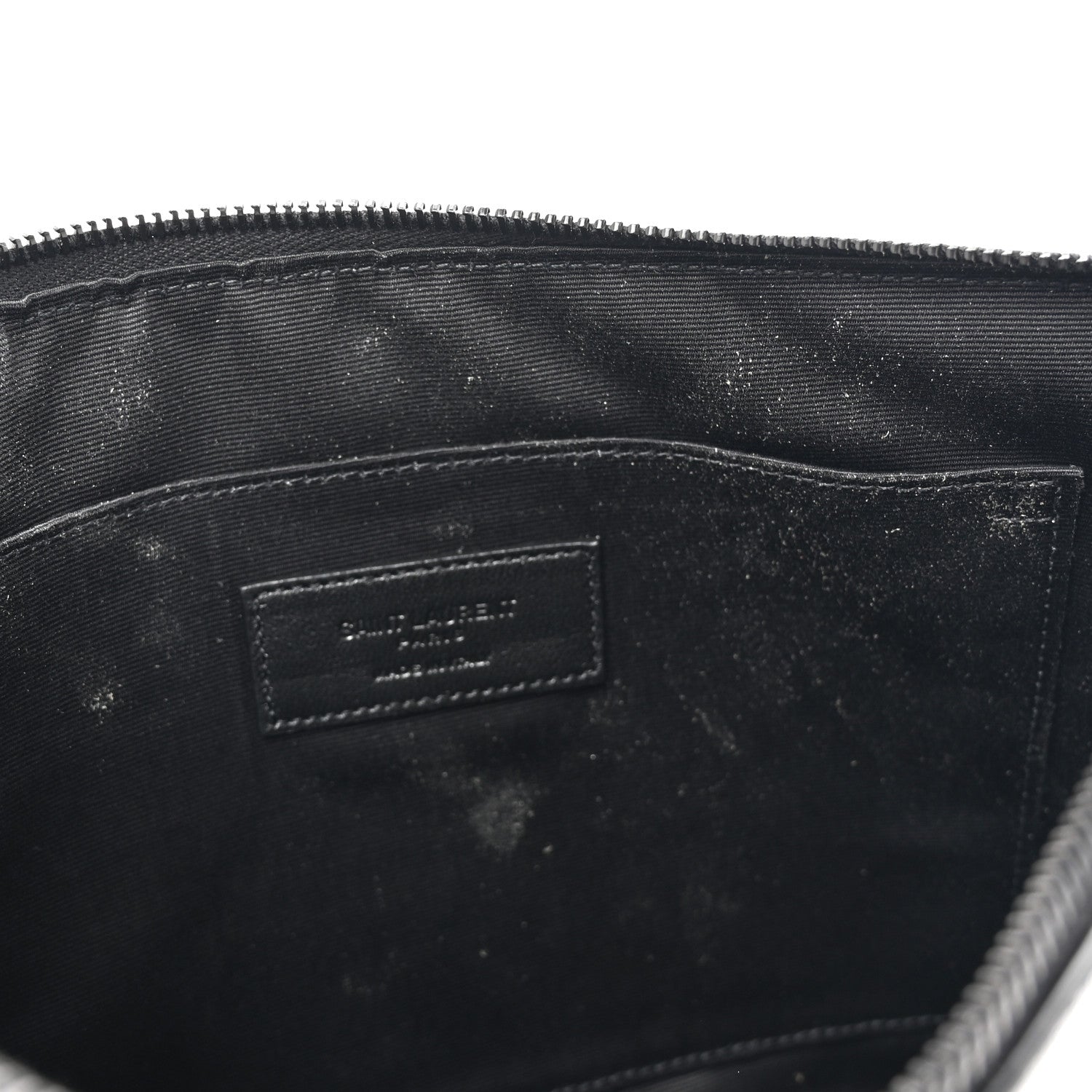 Saint Laurent Grain De Poudre Zipped Tablet Holder Black 9 of 12