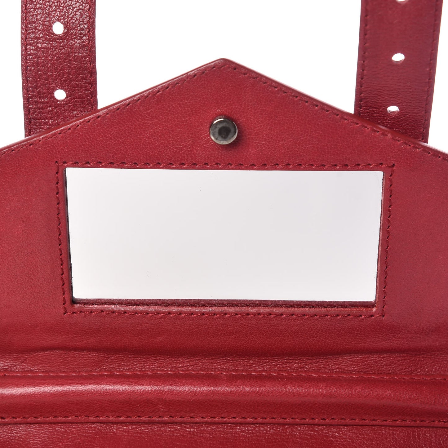 Lambskin PS1 Large Chain Wallet Red