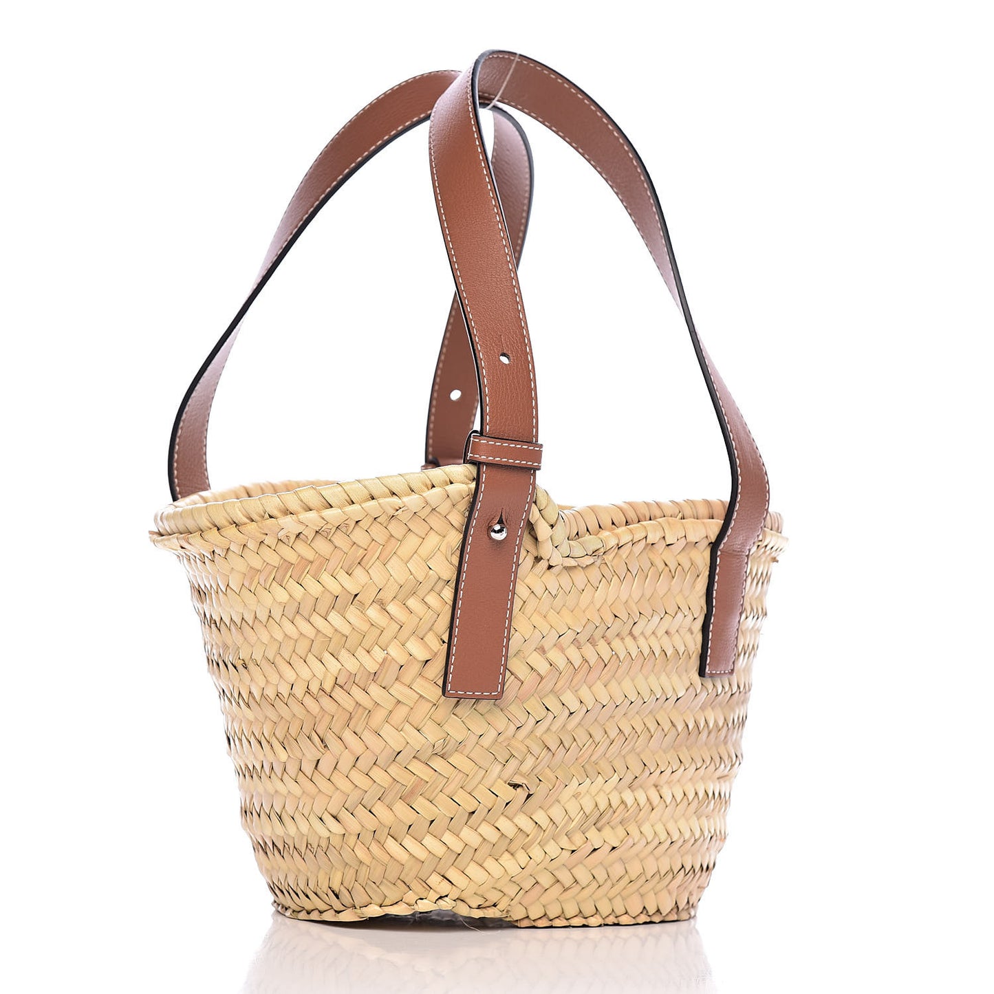 Raffia Small Basket Tote Bag Natural Tan