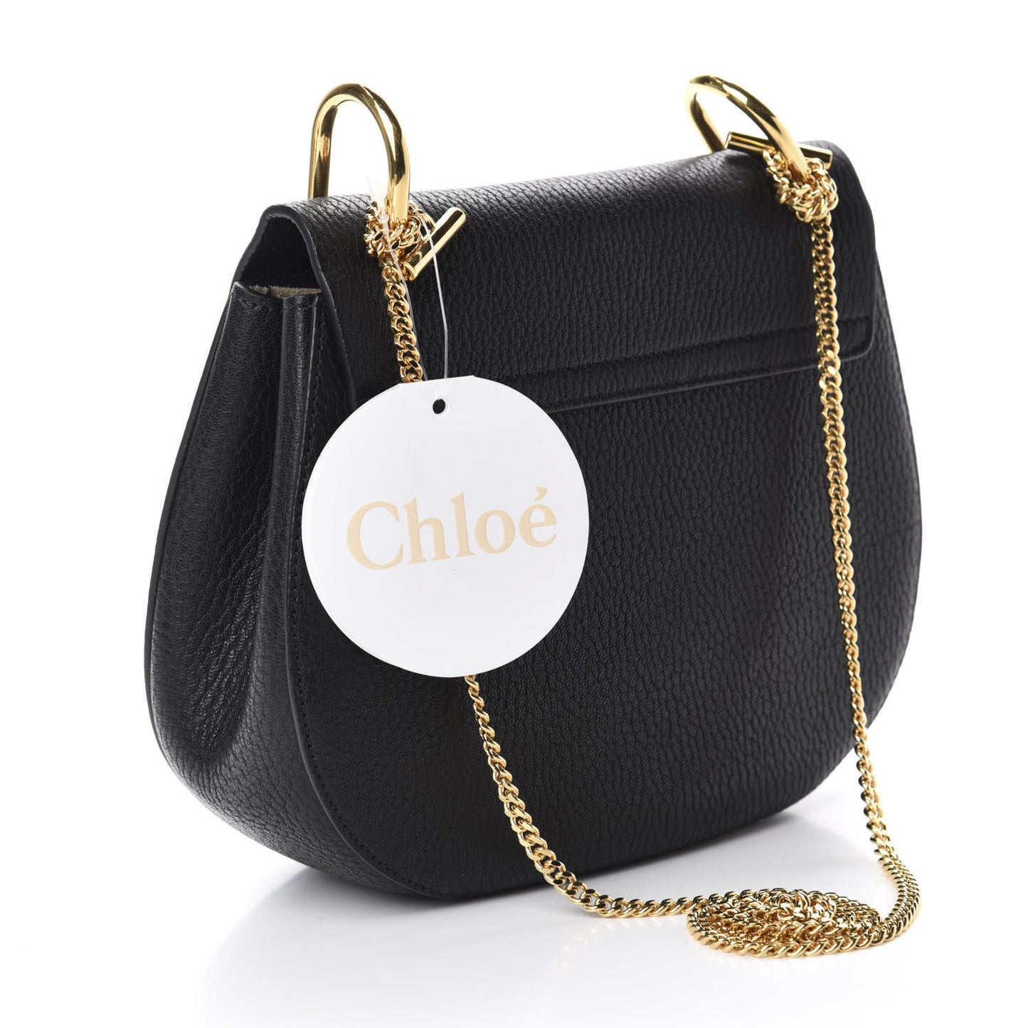 Grained Lambskin Drew Shoulder Bag Black