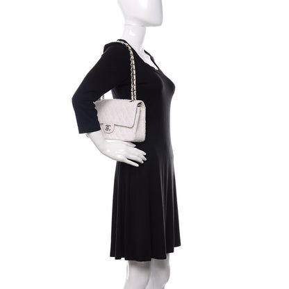 Chanel Tweed Medium Double Flap White 2 of 15