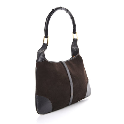Gucci Suede Small Jackie O Hobo Dark Brown 2 of 14