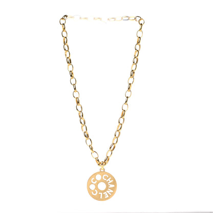 Chanel Oversized Coco Chanel Pendant Necklace Gold 3 of 7