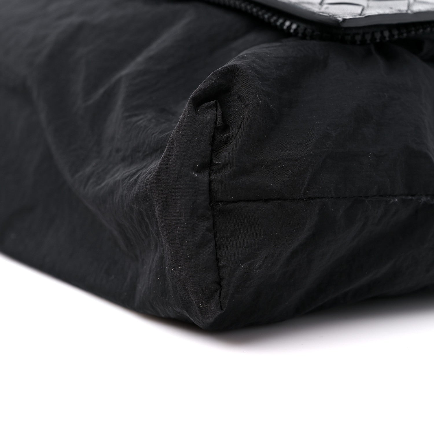 Bottega Veneta Nylon Nappa Intrecciato Convertible Tote Black 7 of 13