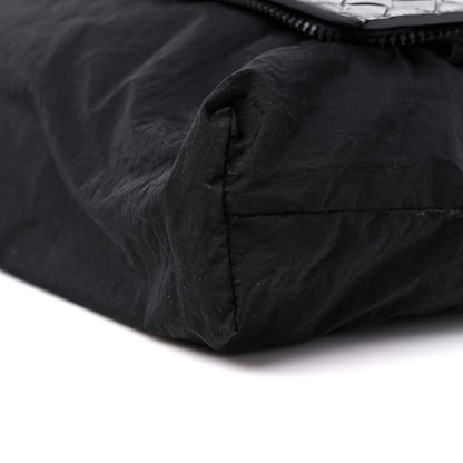 Bottega Veneta Nylon Nappa Intrecciato Convertible Tote Black 7 of 13