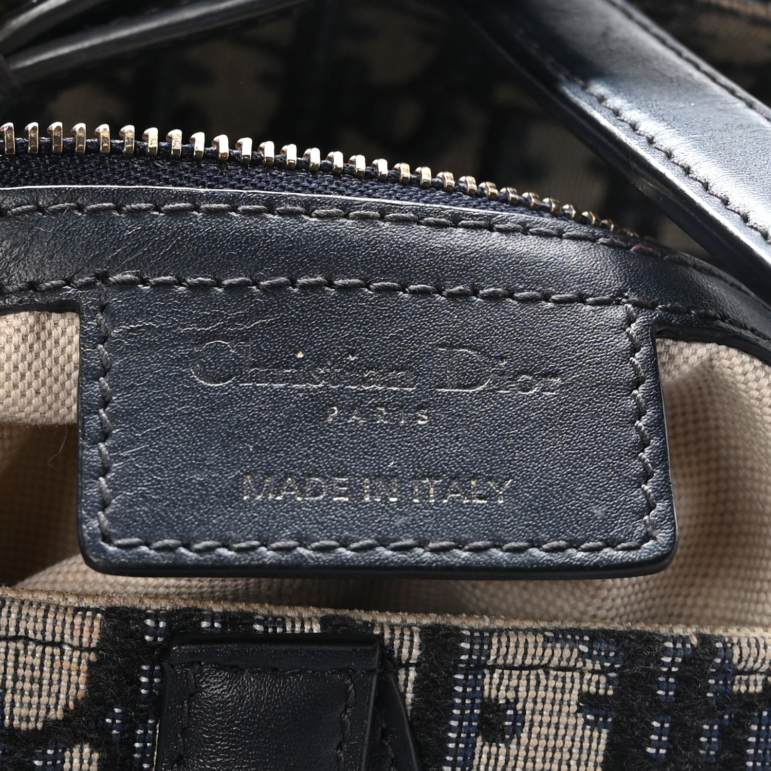 Christian Dior Oblique Saddle Bag Blue 6 of 11