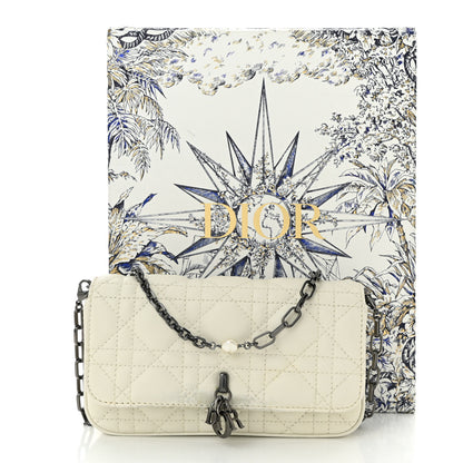 Christian Dior Calfskin Cannage Lady Dior Phone Pouch Latte 13 of 13