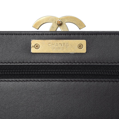Chanel Metallic Calfskin Lambskin Quilted CC Chic Wallet on Chain WOC Dark Gold Grey 6 of 10