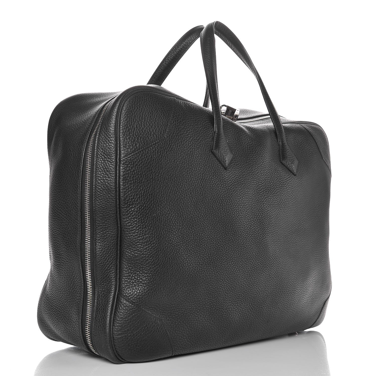 Hermes Taurillon Clemence Victoria 50 Travel Black 3 of 15