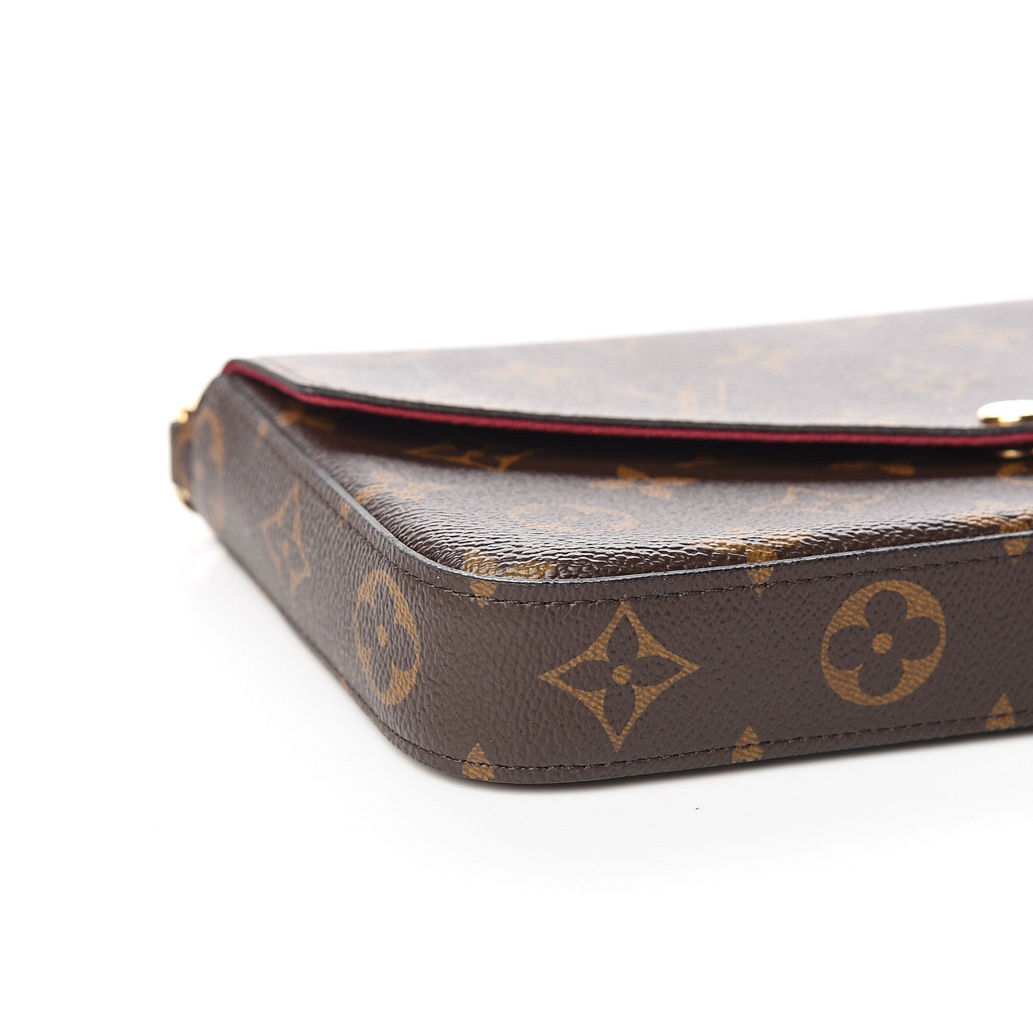 Louis Vuitton Monogram Pochette Felicie Chain Wallet Fuchsia 8 of 11