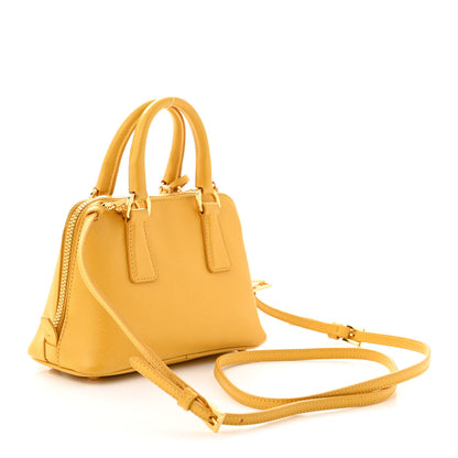 Prada Saffiano Lux Mini Promenade Tote Yellow 3 of 12