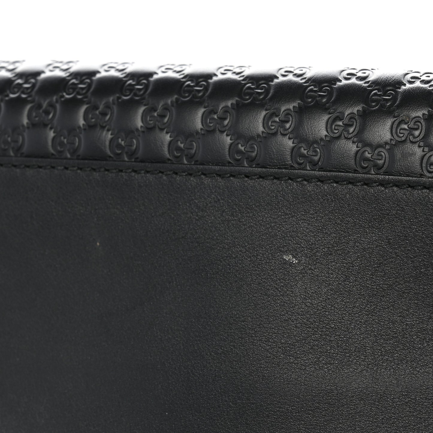 Soft Microguccissima Small Zippered Satchel Black