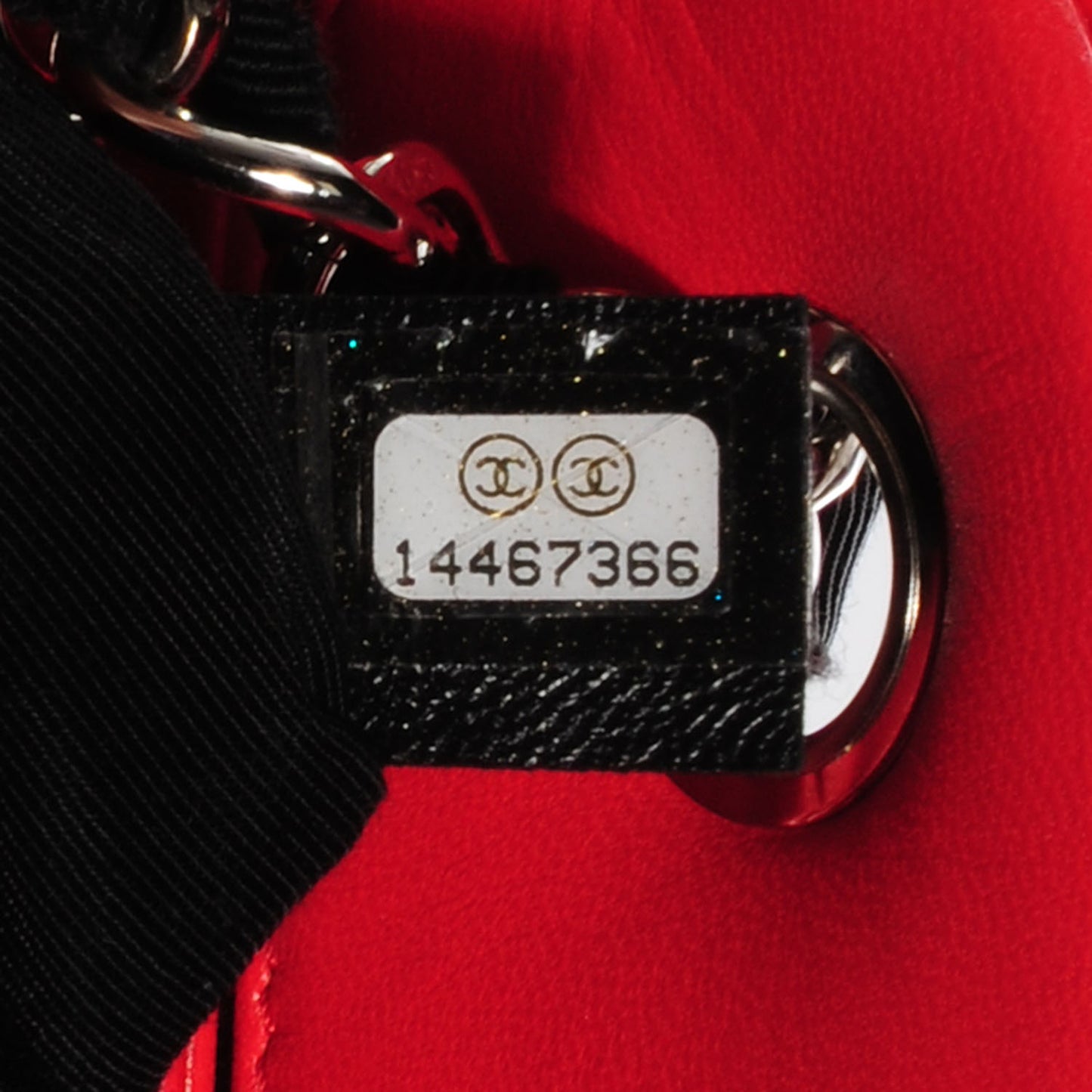Patent Hand Embroidered Small Just Mademoiselle Red