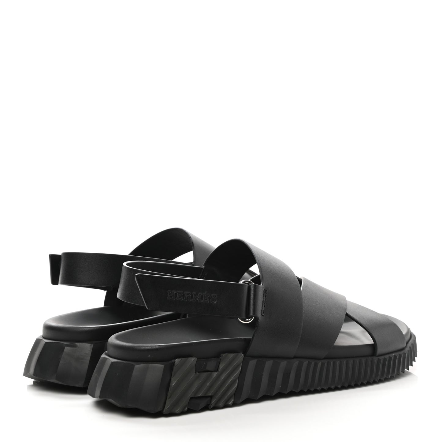 Calfskin Goatskin Mens Electric Sandals 41 Black