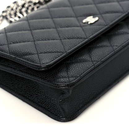 Chanel Caviar Quilted Wallet on Chain WOC Black 10 of 11