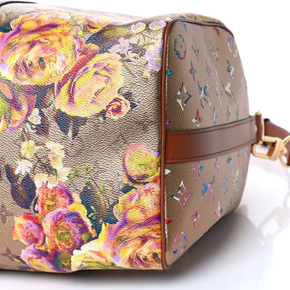 Louis Vuitton Metallic Monogram LV Garden Keepall Bandouliere 45 Gold 8 of 8