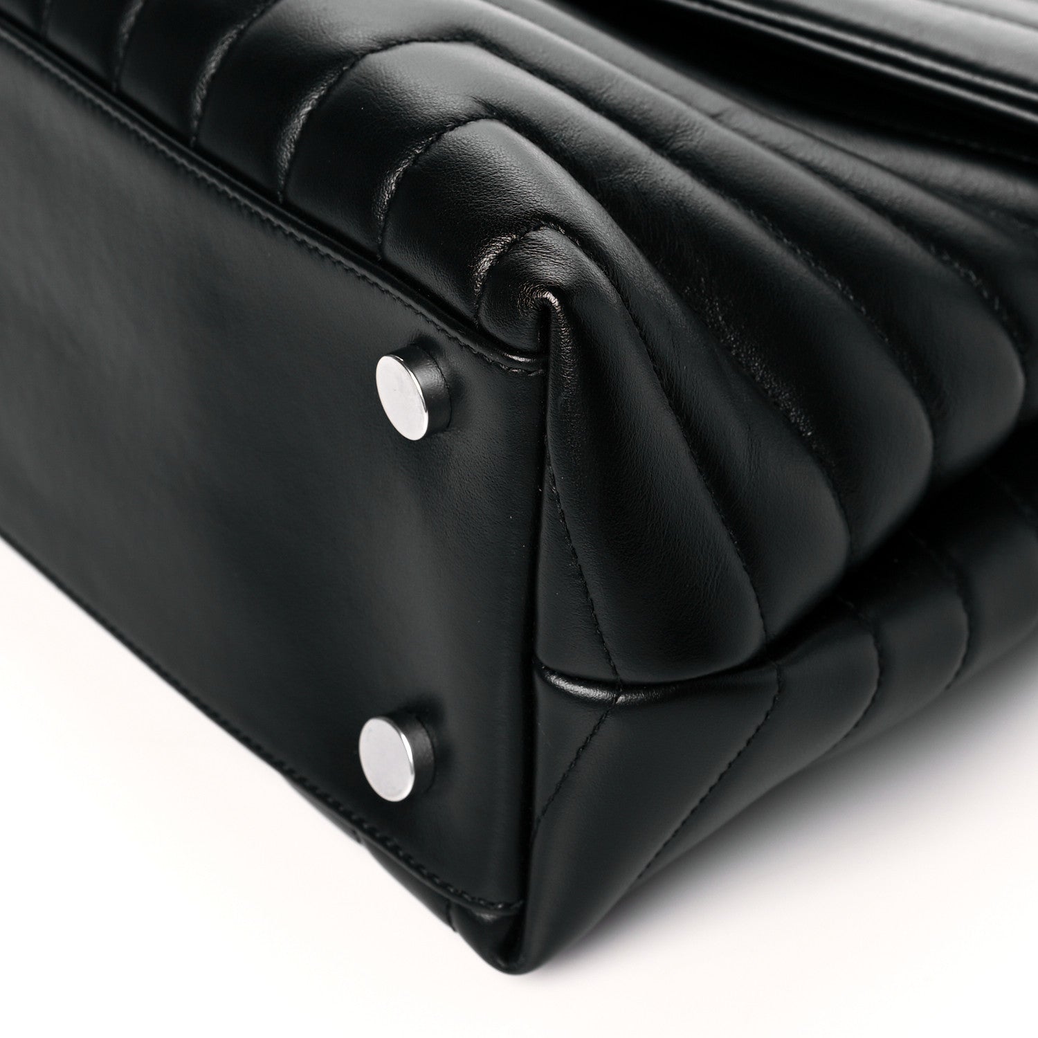 Saint Laurent Calfskin Y Quilted Monogram Medium Loulou Satchel Black 10 of 10