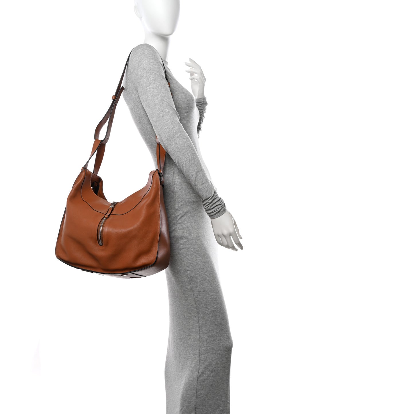 Calfskin Medium Hammock Shoulder Bag Tan