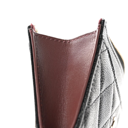 Chanel Caviar Quilted Zip Card Holder Black 8 of 9
