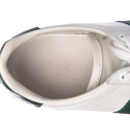 Gucci Calfskin Crocodile Web Womens Ace Sneakers 35 White Green 6 of 16