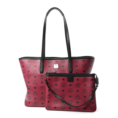 MCM Visetos Medium Anya Shopping Tote Scooter Red 10 of 11