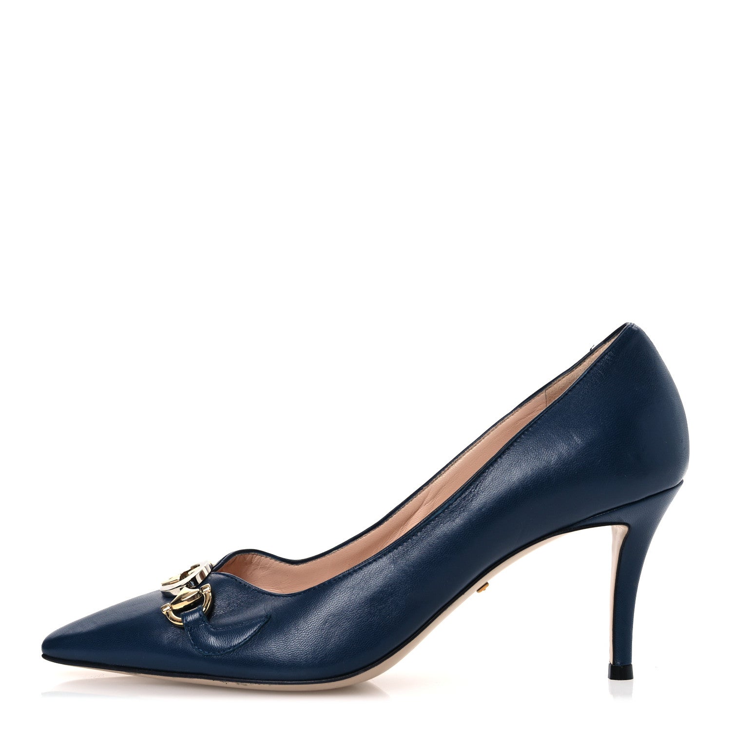 Gucci Malaga Kid Zumi 75mm Pumps 38.5 Blue 1 of 11