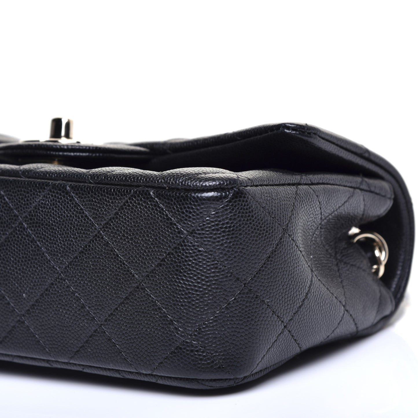 Caviar Quilted Mini Rectangular Flap Black