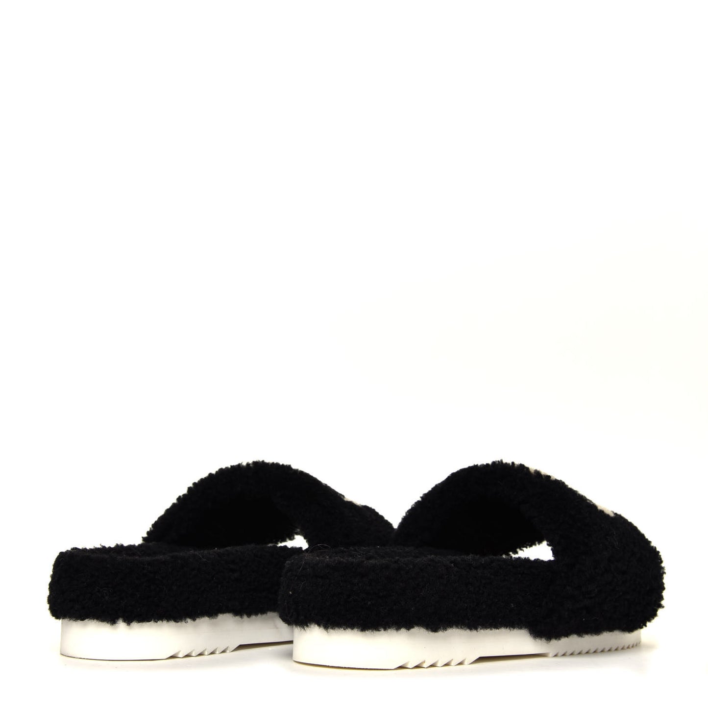 Shearling Womens Eileen Slide Sandals 38 Black Butterscotch