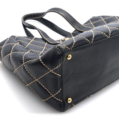 Chanel Calfskin Wild Stitch Large Tote Black 9 of 10