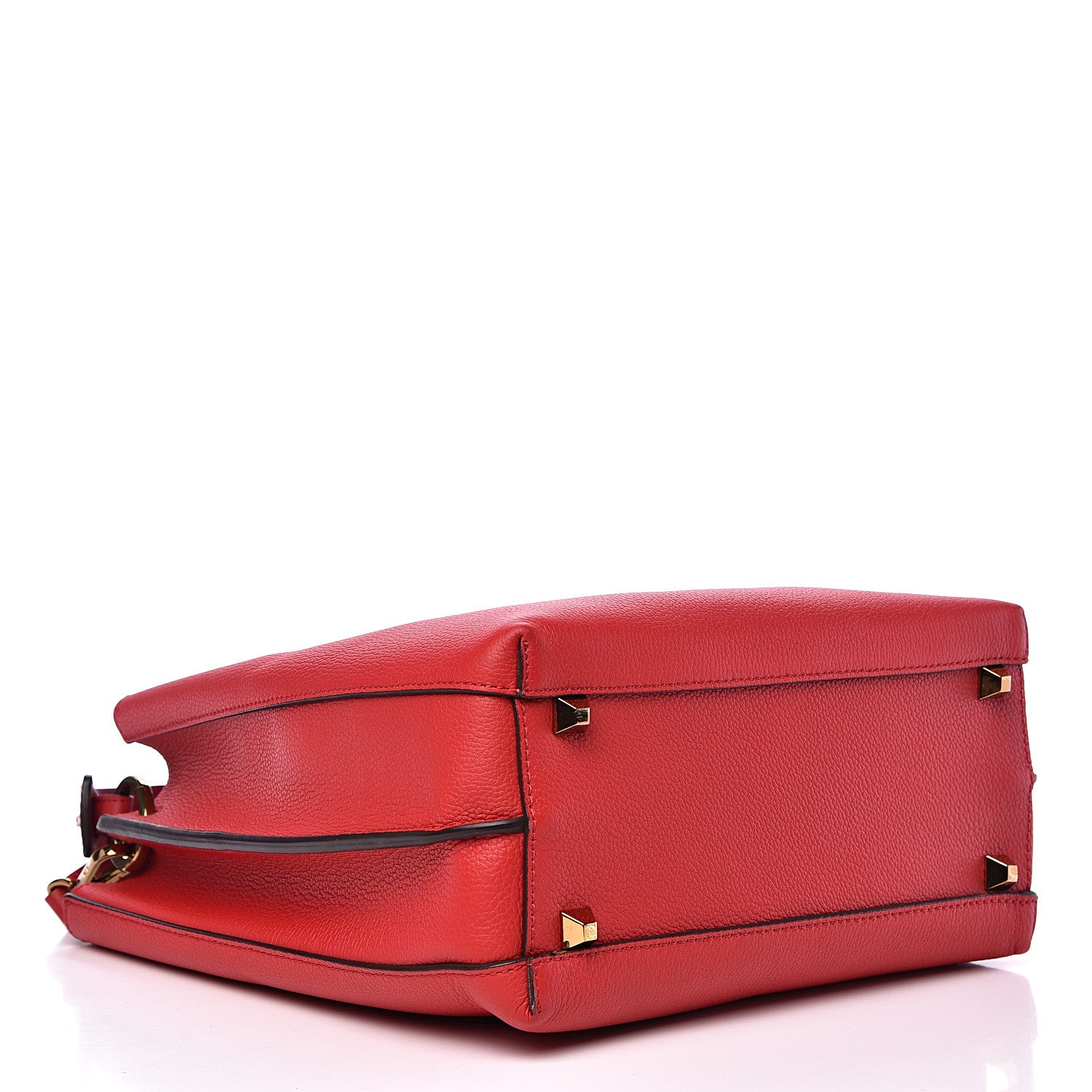 MCM Grained Calfskin Medium Milla Hobo Ruby Red 3 of 7