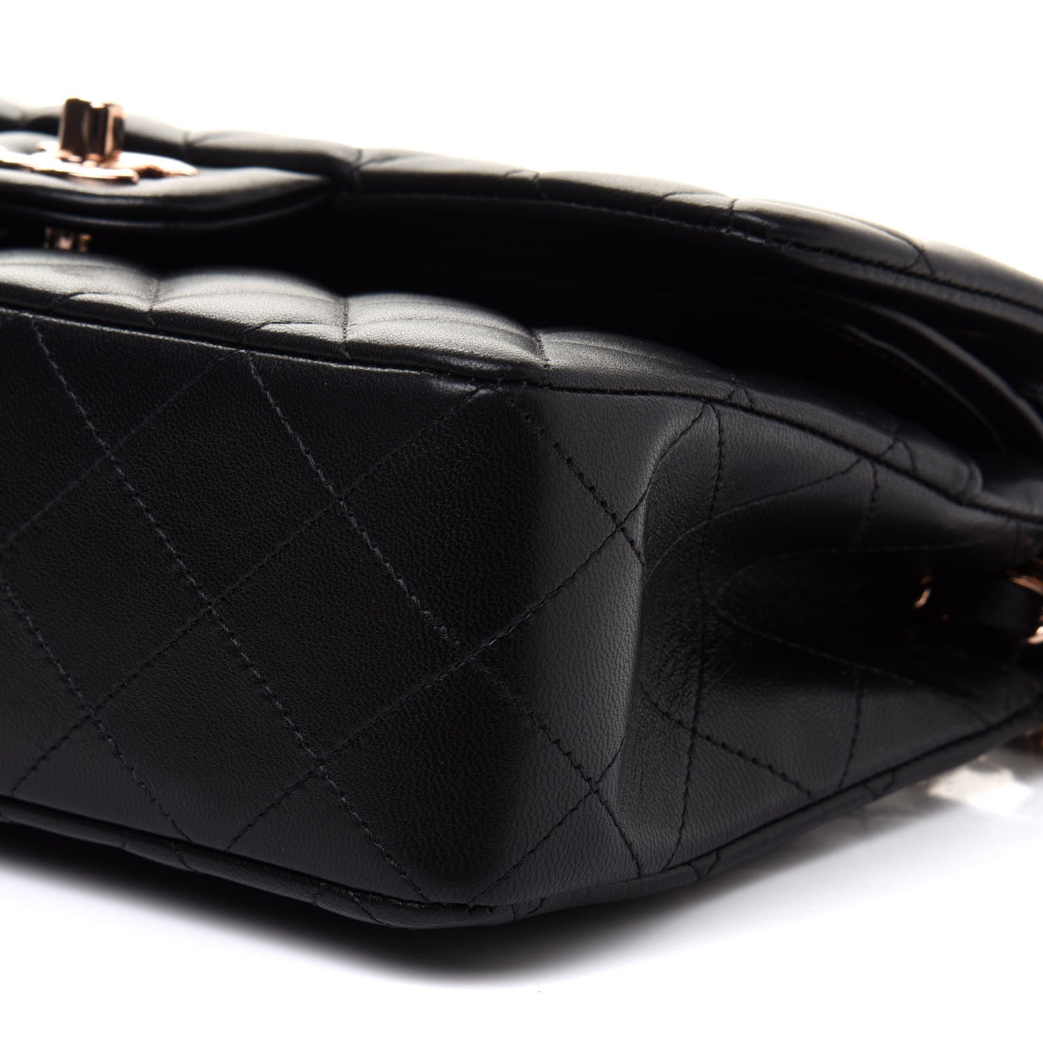 Chanel Lambskin Quilted Small Double Flap Black 10 of 11