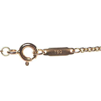 Tiffany 18K Yellow Gold Diamond Crown Key Pendant Necklace 5 of 9