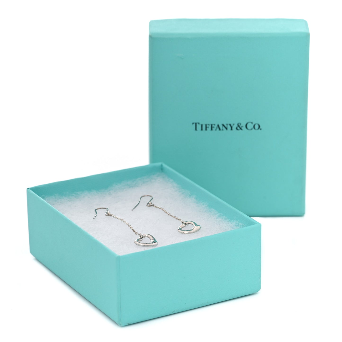 Sterling Silver Elsa Peretti Open Heart Drop Earrings