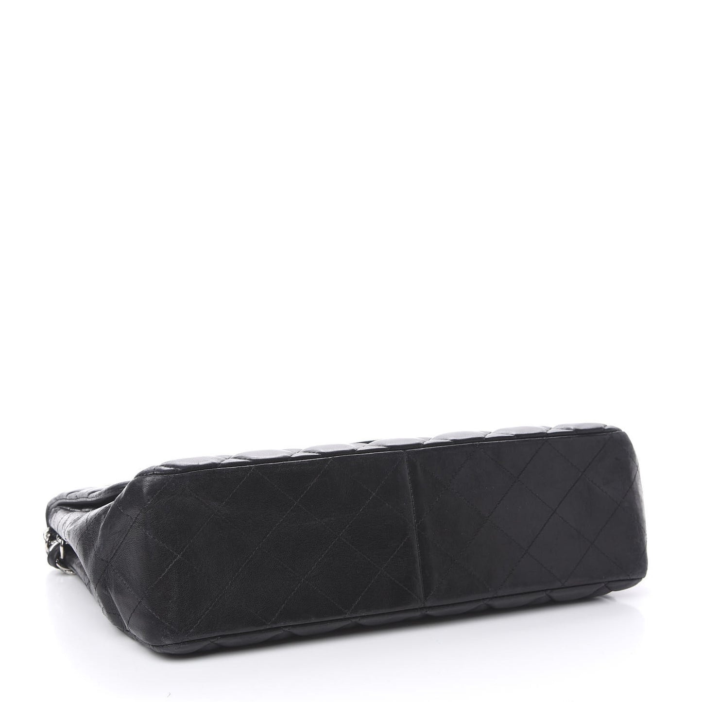 Lambskin Quilted Jumbo Single Flap Black
