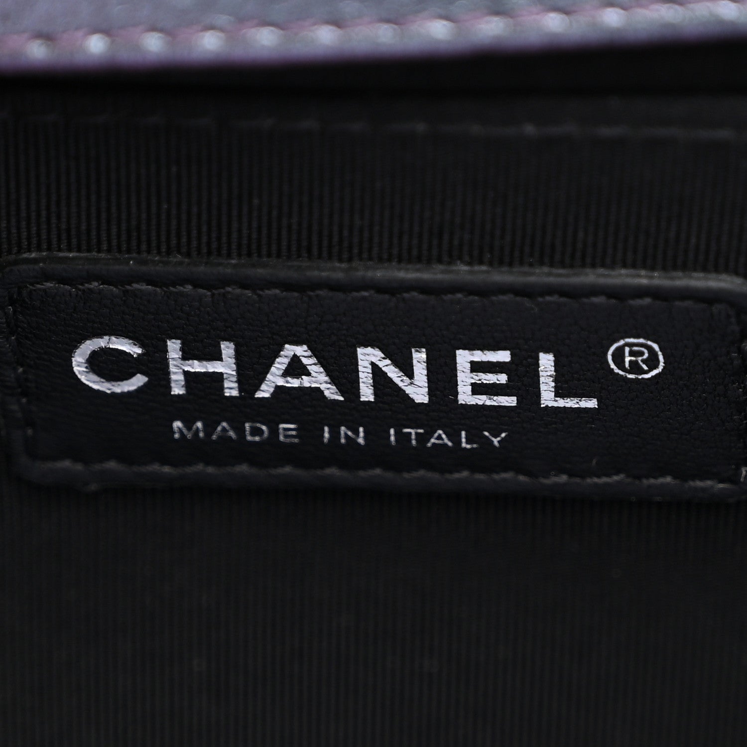Chanel Iridescent Goatskin Quilted Medium Boy Flap Purple 6 of 10
