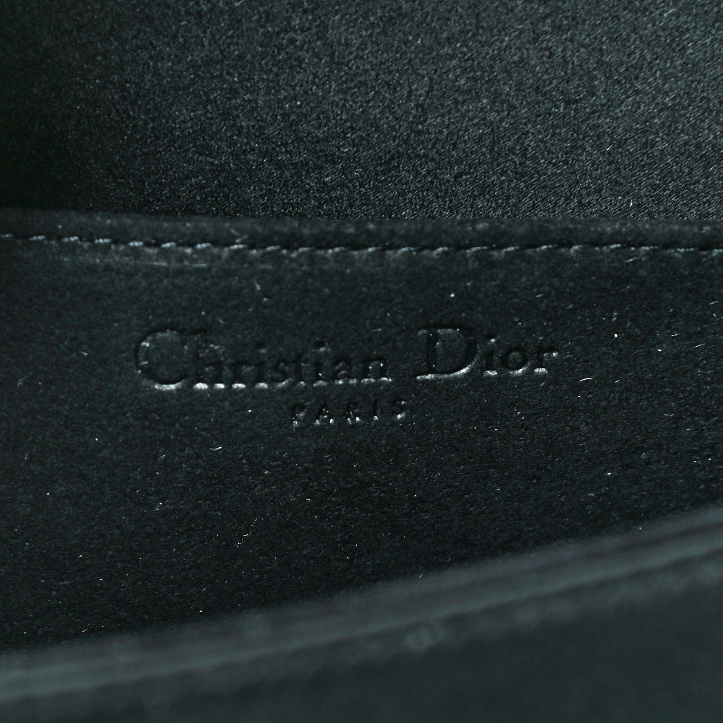 Satin Cannage Lady Dior Clutch Black