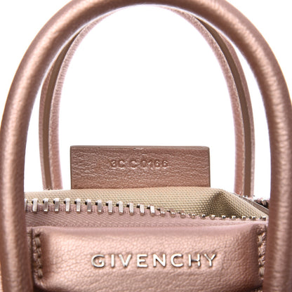 Givenchy Metallic Sugar Goatskin Mini Antigona Light Pink 8 of 9