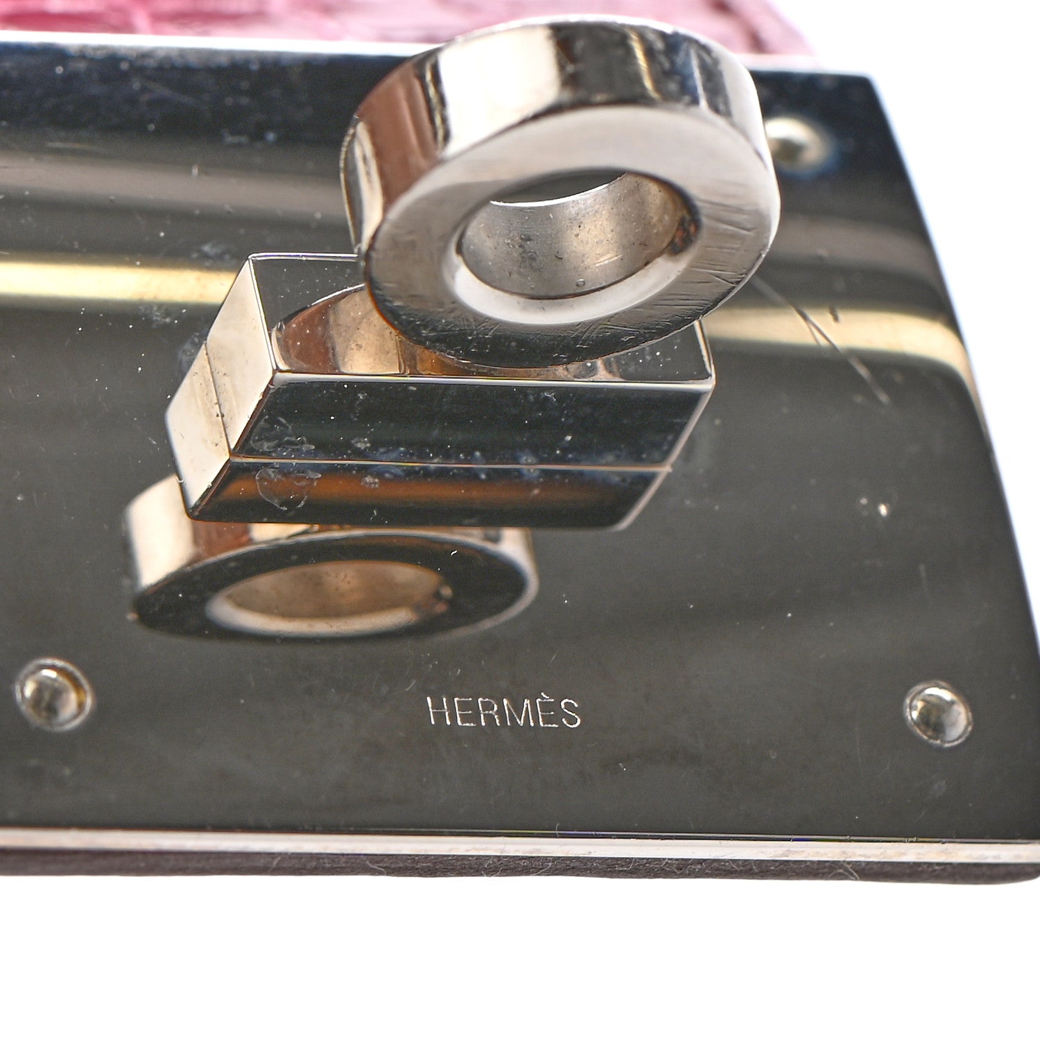 Hermes Shiny Alligator Kelly Dog Bracelet S Fuchsia 6 of 8