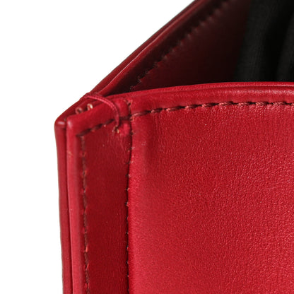 Chanel Calfskin Chevron Quilted Medium Boy Flap Dark Red 12 of 14