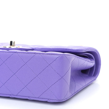 Chanel Caviar Quilted Small Double Flap Purple 9 of 9
