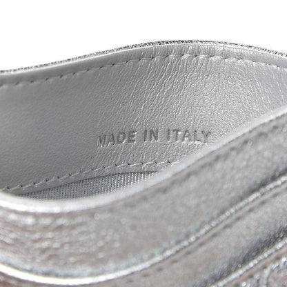 Chanel Metallic Lambskin Quilted Card Holder Silver 7 of 9