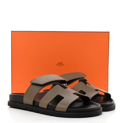 Hermes Epsom Womens Chypre Sandals 36 Etoupe 9 of 9