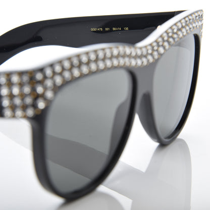 Gucci Acetate Crystal Sunglasses GG0147S Black 5 of 8