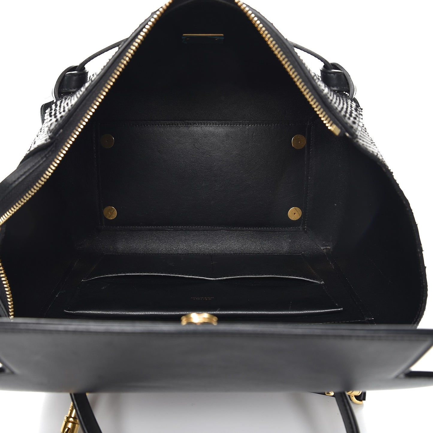 Python Calfskin Mini Belt Bag Black